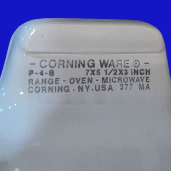 VINTAGE CORNING WARE P-4-B BLUE CORNFLOWER CASSEROLE W/LID - Picture 5 of 5